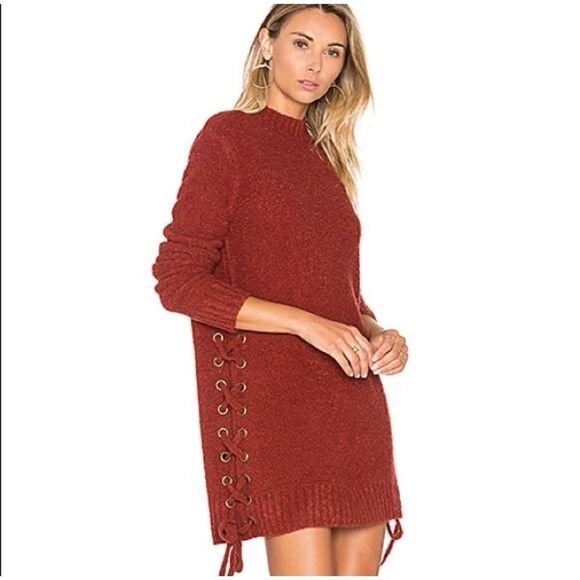 Lovers + Friends side Tie Sweater Dress Medium - Picture 1 of 9